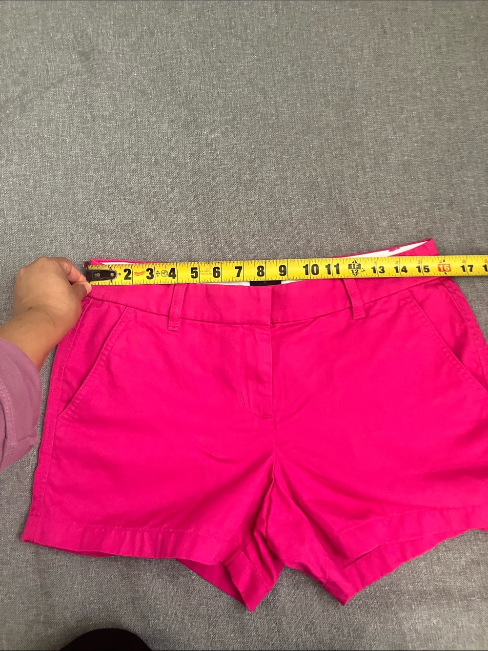 J. Crew Hot Pink Cotton Chino Bermuda Shorts Size 6 - Picture 3 of 6